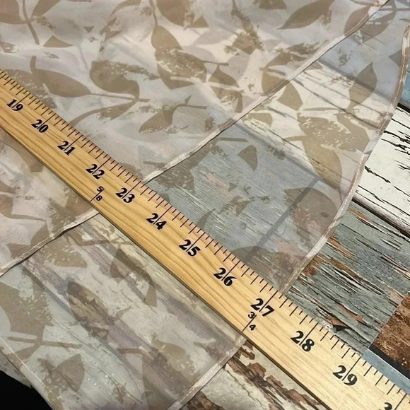 CAbi sheer cream and tan floral blouse small - Picture 8 of 9